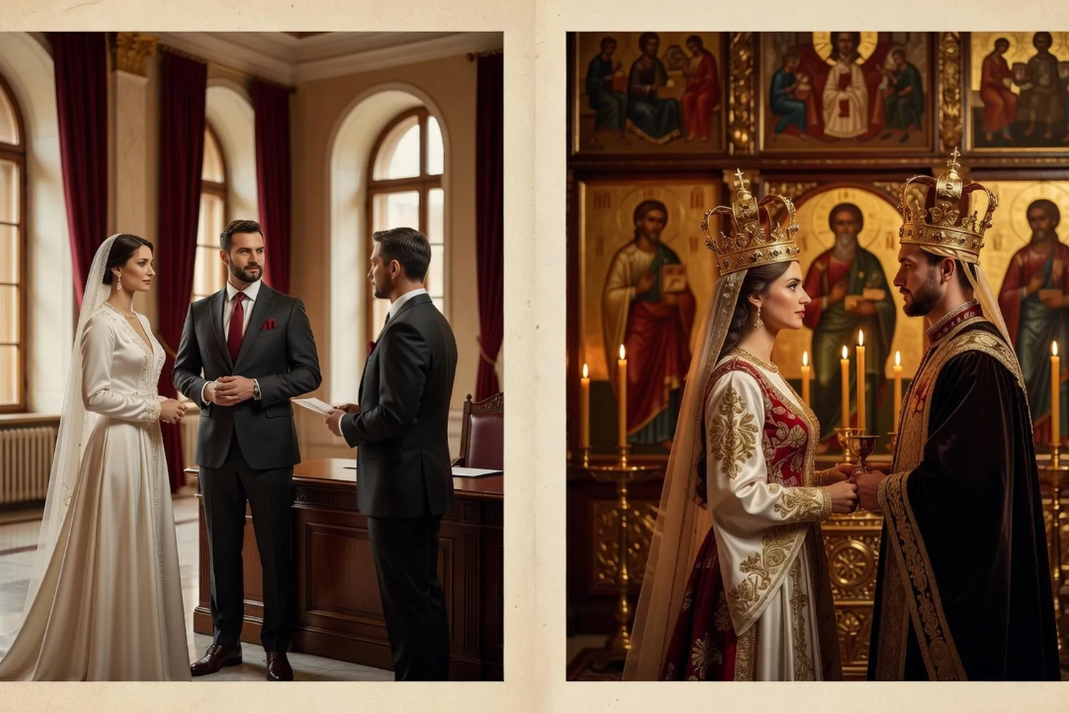 Mariage civil ou religieux orthodoxe russe 2026 : différences et organisation pratique